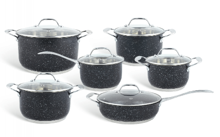 Набор посуды Edenberg черный мраморный ЕВ - 4044 ✅ базовая цена $86.67 ✔ Опт ✔ Скидки ✔ Заходите! - Интернет-магазин ✅ Фортуна-опт ✅