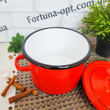 Кастрюля эмалированная 3,0л 16121/4 Красная ✅ базовая цена 341.26 грн. ✔ Опт ✔ Скидки ✔ Заходите! - Интернет-магазин ✅ Фортуна-опт ✅