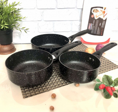 Набор ковшей 3 шт черный гранит Empire EM - 5514 ✅ базовая цена $23.03 ✔ Опт ✔ Скидки ✔ Заходите! - Интернет-магазин ✅ Фортуна-опт ✅