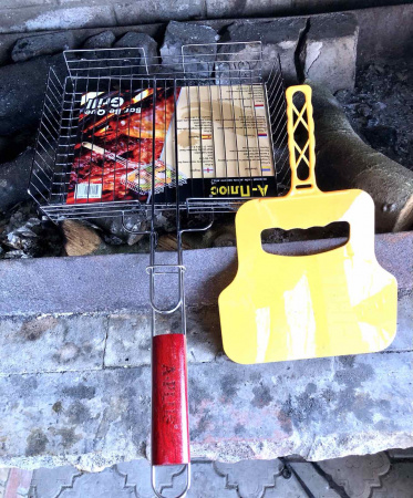 Решетка для гриля A-Plus - 1883 (31*24*5,5 см) ✅ базовая цена $4.77 ✔ Опт ✔ Скидки ✔ Заходите! - Интернет-магазин ✅ Фортуна-опт ✅