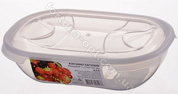 Емкость герметичная для хранения продуктов овал 0,5 л - 0470 ➜ Оптом и в розницу ✅ актуальная цена -Интернет магазин ✅ Фортуна ✅
