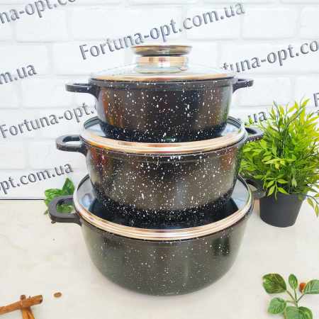 Набор кастрюль с мраморным покрытием A-Plus - 1490 ✅ базовая цена $60.49 ✔ Опт ✔ Скидки ✔ Заходите! - Интернет-магазин ✅ Фортуна-опт ✅