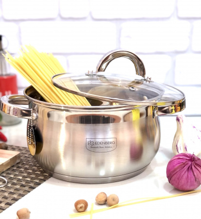 Кастрюля большого объема Edenberg EB - 3727 - 6,5 л ✅ базовая цена $18.07 ✔ Опт ✔ Скидки ✔ Заходите! - Интернет-магазин ✅ Фортуна-опт ✅