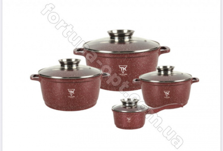 Набор кастрюль Top Kitchen красный TK 00050 ✅ базовая цена $46.18 ✔ Опт ✔ Скидки ✔ Заходите! - Интернет-магазин ✅ Фортуна-опт ✅