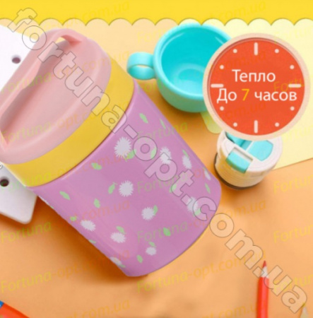 Термос пищевой детский A-Plus - 1665 - 350 мл   ➜ фото ➜р озн цена $6.44 -Интернет-магазин ✅ Fortuna-opt.com.ua. ✅