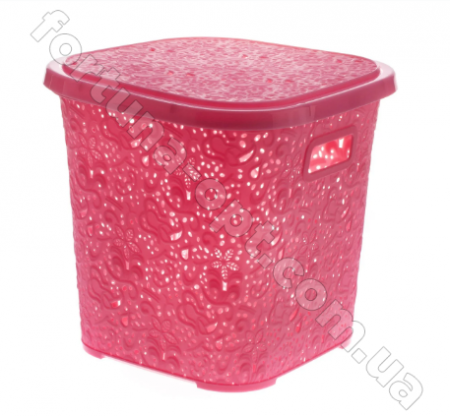 Корзина ажурная с крышкой пластик 15 л 0747 ✅ базовая цена 95.90 грн. ✔ Опт ✔ Скидки ✔ Заходите! - Интернет-магазин ✅ Фортуна-опт ✅
