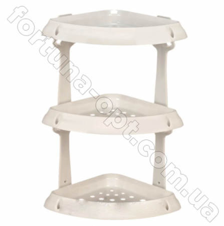 Полка для ванной комнаты угловая (белая) 0733 ✅ базовая цена 81.14 грн. ✔ Опт ✔ Скидки ✔ Заходите! - Интернет-магазин ✅ Фортуна-опт ✅