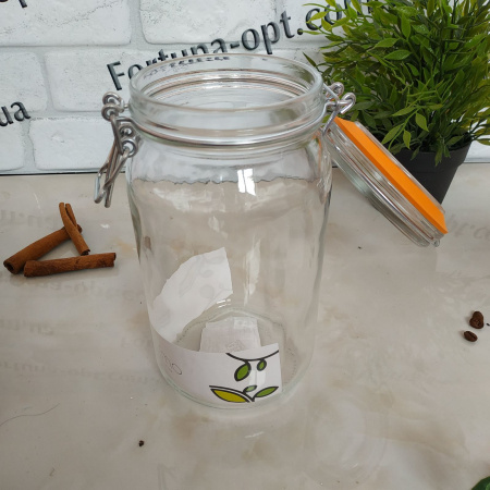 Банка с крышкой на зажиме Ecomo Бугель 1500 мл 22507 ✅ базовая цена 90.58 грн. ✔ Опт ✔ Скидки ✔ Заходите! - Интернет-магазин ✅ Фортуна-опт ✅