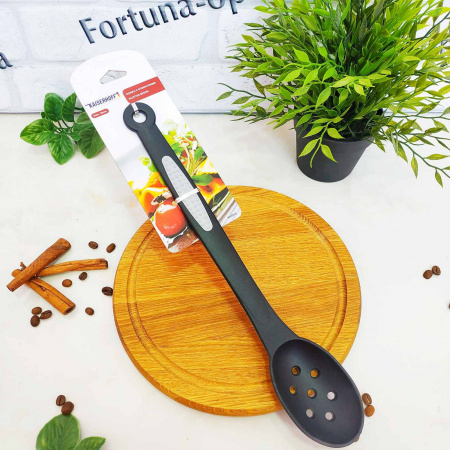 Ложка гарнирная нейлоновая с дырками Кaisergoff - КН 3316 ✅ базовая цена $1.89 ✔ Опт ✔ Скидки ✔ Заходите! - Интернет-магазин ✅ Фортуна-опт ✅