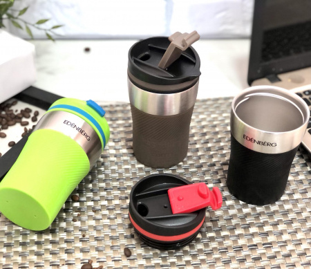 Термокружка с силиконовым держателем Edenberg EB - 630 - 0,25 л ➜ фото ➜ розн цена $6.51 - Интернет-магазин ✅ Fortuna-opt.com.ua. ✅