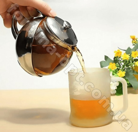 Заварочный чайник в нержавеющей оправе 1.1 л A-Plus - 0114 ✅ базовая цена $5.54 ✔ Опт ✔ Скидки ✔ Заходите! - Интернет-магазин ✅ ;Фортуна-опт ✅