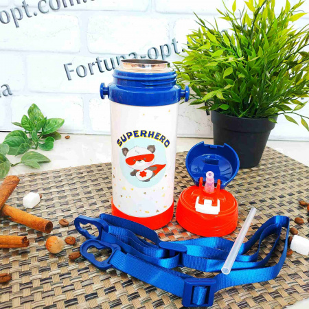 Термос детский из нержавеющей стали с трубочкой A-Plus 1778 - 350 мл ➜ фото ➜ розн цена $5.01 - Интернет-магазин ✅ Fortuna-opt.com.ua. ✅