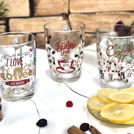 Чашка стеклянная конус 300 мл Кофе - 8147 ✅ базовая цена 51.07 грн. ✔ Опт ✔ Скидки ✔ Заходите! - Интернет-магазин ✅ Фортуна-опт ✅