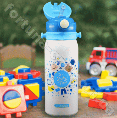 Термос детский-поилка с трубочкой A-Plus - 1624 - 450 мл ➜ фото ➜р озн цена $4.83 -Интернет-магазин ✅ Fortuna-opt.com.ua. ✅