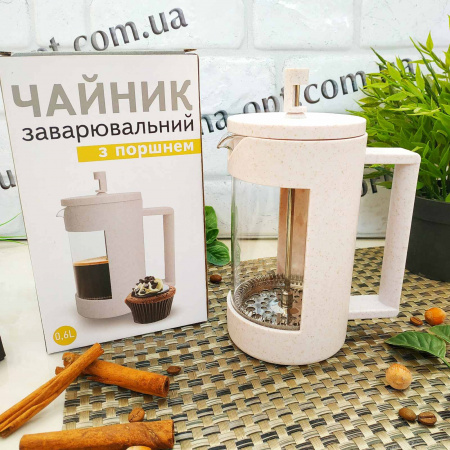 Заварник пресс 600 мл эко пластик+ боросиликатное стекло 9150  ✅ базовая цена 327.08 грн. ✔ Опт ✔ Скидки ✔ Заходите! - Интернет-магазин ✅ Фортуна-опт ✅