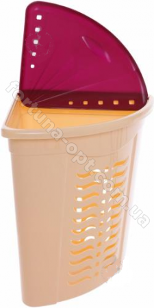 Корзина (бак) для белья угловая пластик 0590 ✅ базовая цена 402.03 грн. ✔ Опт ✔ Скидки ✔ Заходите! - Интернет-магазин ✅ Фортуна-опт ✅